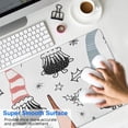 thumbnail image 4 of Long Mouse Pads for Desk,White Christmas Gnome and Snowflake Desk Mats on Top Of Desks, Desk Mouse Pad Extra Large with 3mm Non-Slip Base and Stitched Edge for Gaming,Work,Home 31.5x11.8in, 4 of 4