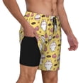 thumbnail image 3 of Haiem Rabbit Hunger Mens Swim Trunks with Compression Liner 2 in 1 Swimming Shorts Stretch Swimwear Quick Dry,Board Shorts-XX-Large, 3 of 9