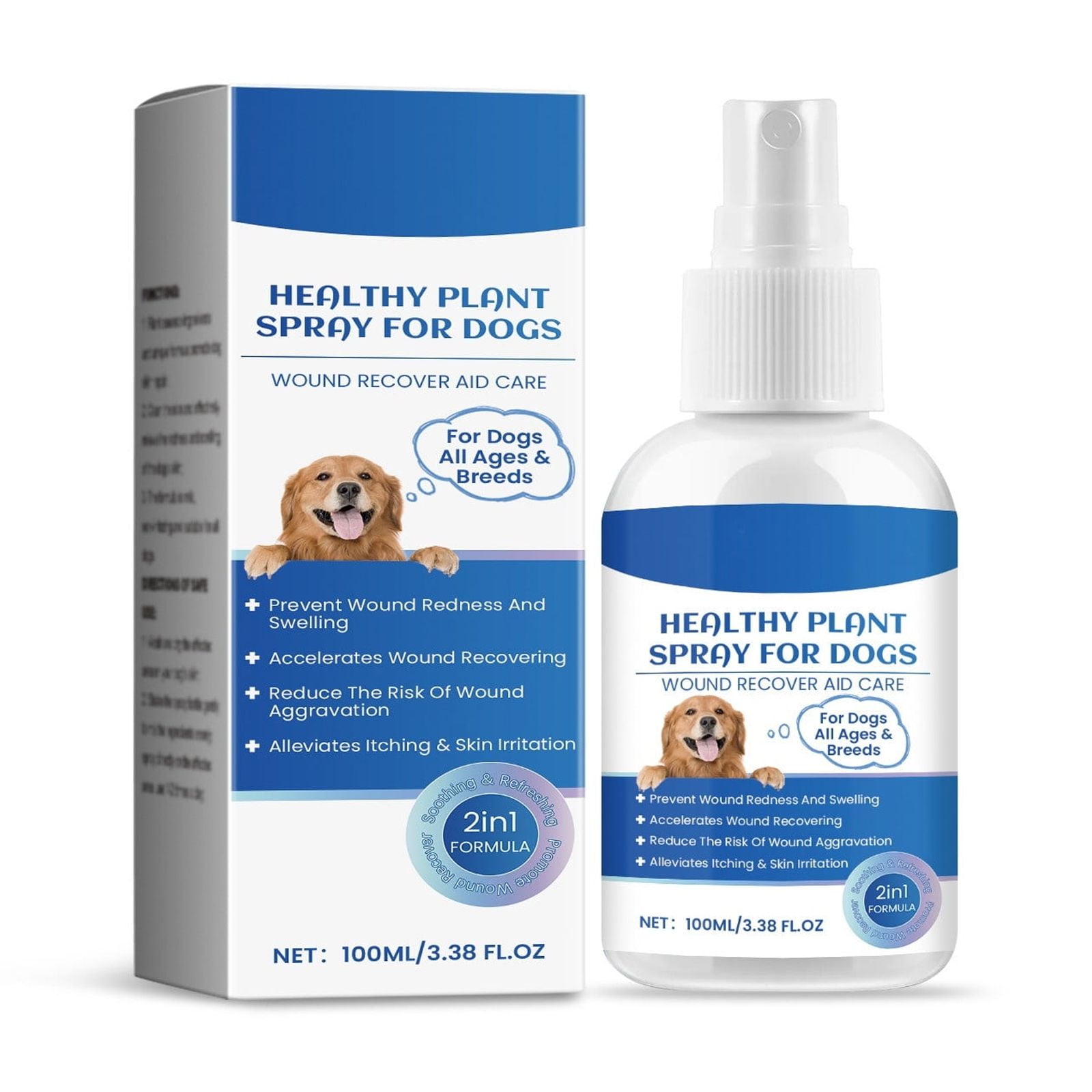 Binwennn Dog Care Spray Deep Cleaning Pet Double Effect Care For