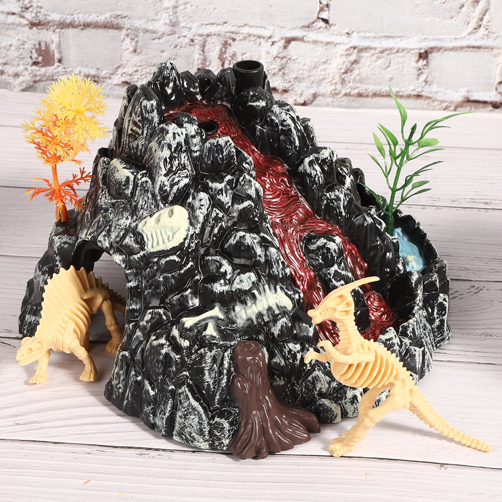 YLSHRF Volcano Dinosaur Toy,Volcano Dinosaur Model Toy Electric Highly Simulation Child Dinosaur
