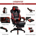 thumbnail image 5 of GTPLAYER Gaming Chair with Footrest, Big and Tall Game Chair 350lb Racing Style Computer Chair, Ergonomic Executive Office Chair High Back with Lumbar Support and Recliner, Red, 5 of 6