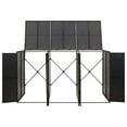 thumbnail image 3 of vidaXL Triple Wheelie Bin Shed Black 207x80x117 cm Poly Rattan, 3 of 5