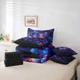 thumbnail image 5 of Homewish Glitter Dreamy Butterfly Bedding Comforter Set 7 Pieces, Romantic Animal Full Bedding Set, Flower Floral Reversible Fitted Sheet Flat Sheet, Ultra Soft Bedroom Decor, 5 of 7
