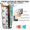thumbnail image 7 of 20 Oz French Bulldog with Glasses White Coffee Tumbler Double Wall Insulated Stainless Steel Water Bottle | Metal Reusable Thermoses Flask with Cup Cap | Leak & Sweat Proof with Anti-Dust Lid, 7 of 7