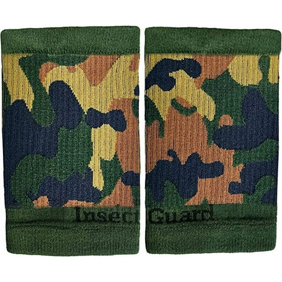 InsectGuard - Permethrin Treated Tick & Mosquitoes Insect Repellent 4” Long Pair of Sleeves/Gaiters (Camouflage) One Size Fits All Up to Adult Large
