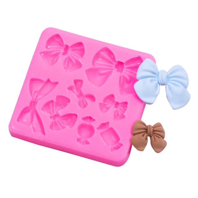 1 moldes de silicona para fondant con moño, caramelo, chocolate, fondant, pasta de goma, moldes de silicona para cupcakes, decoración de pastele XianweiShao 8390615134606