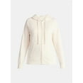 thumbnail image 4 of Time and Tru Women's and Women’s Plus Zip Front Fleece Hoodie Jacket, Sizes XS-4X, 4 of 6