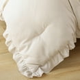 thumbnail image 5 of SPRINDAY Queen Size Comforter Set For Adult, 3 Piece Ruffle Beige Comforter Sets All Season, 5 of 11