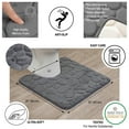 thumbnail image 3 of Contour Bath Rug Memory Foam Mat 3D Pebble 20”L x 20”W Dark Gray, 3 of 6