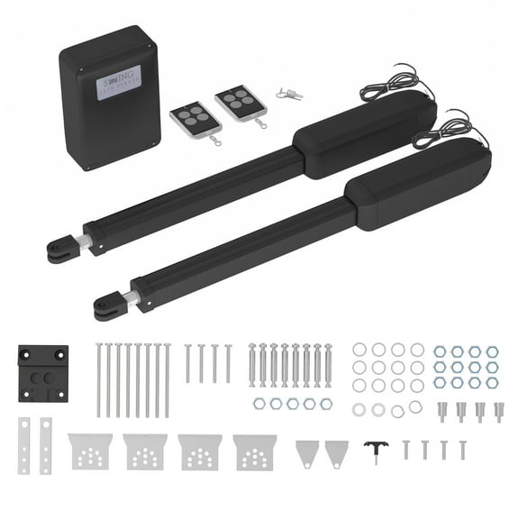 ijuicy 400 Dual Automatic Gate Openers, Heavy Duty Swing Gate Openers with Remote Complete Kit, Electric Gate Opener for Driveway with Powerful Motor - SW400DC