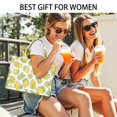 thumbnail image 5 of Large Capacity Tote Bag,Yellow Lemon Fruit Leaves White Pattern Handbag Fashion Luxury Tote Bag,15.7"x13"x 5.1" Inches,Laptop Compatible, 5 of 6