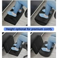thumbnail image 3 of Footrest for Under Desk with Non-Slip Massaging Micro Beads Base Firm Foam Half-Cylinder Ergonomic Height Adjustable Footstool for Home Office Desk Airplane Travel (Black Height Adjustable), 3 of 8