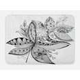 thumbnail image 1 of Ethnic Bath Mat, Arabesque Stylized Flower Pattern with Ornamental Middle Eastern Effects Artwork, Non-Slip Plush Mat Bathroom Kitchen Laundry Room Decor, 29.5 X 17.5 Inches, Black White, Ambesonne, 1 of 2