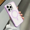 thumbnail image 2 of Magnetic for iPhone 16 Back Case, [Compatible with MagSafe & Drop Protective] Slim Translucent Matte Cover, Luxury Anti-Scratch Shockproof Thin Phone Case for iPhone 16, Purple, 2 of 8