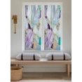 thumbnail image 4 of Stained Glass Texture Window Privacy Film Modern Abstract Purple Green Glass Glow Decorative Glass Window Film UV Blocking Static Cling Non-Adhesive Sticker Covering for Home Door 17.7 x 39.3 inches, 4 of 9