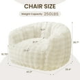 thumbnail image 3 of SERWALL Giant Bean Bag Chair, Oversized 3.6 FT Beanbag Chair, No Assembly Lazy Sofa Chair with Premium Memory Foam Filler and Chair Cover for Living Room, Bedroom, Dorm, 3 of 8