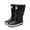 Black, variant on Waterproof High Top Rain Boots For Women With Solid Color Design Elastic Side Panels For Spring And Summer In Black Color Size Us 6 For Foot Length 9.25 Inches Made Of Pvc Material Black