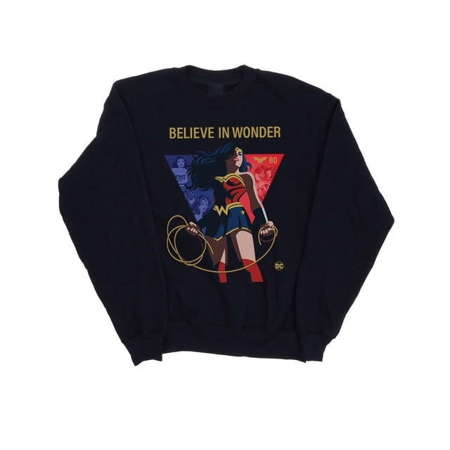 DC Comics Chandail Molletonné pour Femmes Wonder Woman 80e Anniversaire Croire en la Pose Merveilleuse
