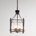 thumbnail image 2 of Jamie Young Co Glenn Small Square Metal Chandelier in Bronze, 2 of 5