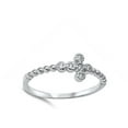 thumbnail image 4 of Cross Clear CZ Wholesale Ball Design Ring .925 Sterling Silver Band White Jewelry Female Size 5, 4 of 4