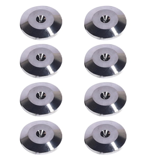 Paquete de 8 almohadillas de cobre para altavoces, ideales para amplificadores y tocadiscos. Negro