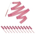 thumbnail image 1 of Uxcell Dance Ribbons, Gymnastics Dance Streamers with Non-Slip Wand Dance Flag Lotus Pink, 1 of 7