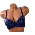 thumbnail image 2 of 6 Pieces Full Cup Embroidery Demi Plain/Lace Push Up Pushup B/C Bra (38B), 2 of 3