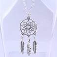 thumbnail image 3 of SmartBy Necklace Ethnic Dream Catcher Women Feather Wing Chain Necklace for Banquet, 3 of 8
