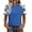 Blue, variant on Baseball Shirts for Women Round Neck Short Sleeve Blouse Tropical Graphic Tees Summer Going Out Tops Blusas Casuales Para Mujer
