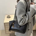 thumbnail image 5 of DGMIOCS Vintage Shoulder Bags for Women Brown Purse Fall Handbag Leather Shoulder Purse with Cute Pendant Black, 5 of 6