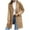 Khaki, variant on IROINNID Women's Mid-Long Trench Coat Notch Lapel Solid Color Long Sleeve Jacket Button Turndown Neck Slim Fit Warm Medium And Long Jacket, Khaki