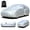 Silver-L(193"Lx59"Wx47"H), variant on FLORAY Waterproof Car Cover with Zipper Door, All-Weather Windproof Outdoor Protection for Sedans & Compact SUVs, UV and Rain Protection, Silver