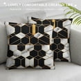 thumbnail image 3 of Pratyus Marble Pattern Geometric Mosaic Print Pillow Covers for Couch, Car, Bedroom - High-Quality 1PC 22x22in, 3 of 5