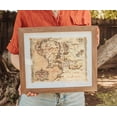 thumbnail image 2 of The Lord Of The Rings Middle-Earth Map Framed Canvas Wall Art | 14 x 12 Inches, 2 of 8