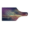 thumbnail image 2 of American Flag Cutting Board, Exposure Usa National Outer Space Night Cloudy Free Universe Cosmos Display, Tempered Glass Cutting and Serving Board, Wine Bottle Shape, Multicolor, by Ambesonne, 2 of 5