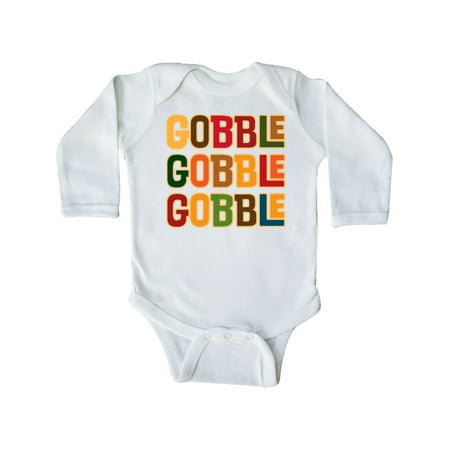 

Inktastic Thanksgiving Funny Gobble Gift Baby Boy or Baby Girl Long Sleeve Bodysuit