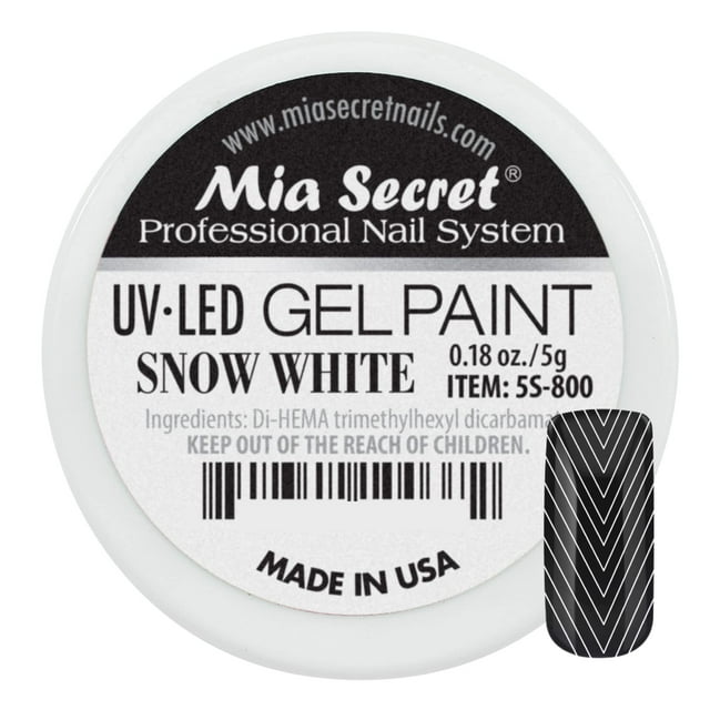 Mia Secret Professional Nail System Pintura en gel UV/LED - 5 gramos (Blancanieves)