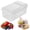 Clear-2 Compartment, variant on ZOURIH Fruit Containers Food Storage Clear Cover Food Containers Divided Snack Boxes for Snacks On the Go for Work and Travel,Clear-2 Compartment