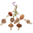 thumbnail image 1 of Natural Wooden Foraging Toy Hanging Bird Toy Pet Bird Foraging Chewing Toy for Cage, 1 of 8
