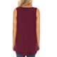thumbnail image 3 of Jersey con cuello redondo para mujer, camiseta sin mangas con empalme, chaleco Pompotops lopia996891, 3 of 6
