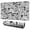 Halloween Doodle Pattern, variant on Long Mouse Pads for Desk,Halloween Doodle Icons Pattern Desk Mats on Top Of Desks, Desk Mouse Pad Extra Large with 3mm Non-Slip Base and Stitched Edge for Gaming,Office,Work,Home 31.5"x11.8"