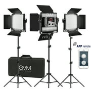 GVM 480LS Bi-Color LED Studio Video Light 3-Panel Kit with Smart WiFi Mobile App Control