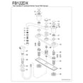thumbnail image 3 of Kingston FB122DX Concord Two-Handle 4-Hole 8" Centerset Kitchen Faucet with Side Sprayer in Polished Chrome, 3 of 4