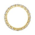 thumbnail image 3 of GEMOUR Yellow Gold Plated Sterling Silver 2.5 ct Round Cut Cubic Zirconia Eternity Ring, Size 8, 3 of 4