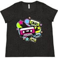 thumbnail image 3 of Inktastic The 80s Cassette Tapes Women's Plus Size T-Shirt, 3 of 5