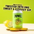 thumbnail image 3 of Popwell Lemon Lime Caffeinated Better-For-You Prebiotic Soda, with 6g Fiber, 1g Sugar, Vitamins and Immunity Support, 12 fl oz Cans (pack of 12), 3 of 5