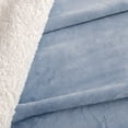 thumbnail image 4 of Great Bay Home Velvet Plush Fleece Reversible Sherpa Warm and Cozy Throw  (50" x 60" Throw, Powder Blue), 4 of 5
