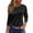 13#Black, variant on 3/4 Length Sleeve Womens Tops Summer Crew Neck Shirts Three Quarter Sleeve Petite Tshirts