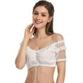 thumbnail image 3 of Women's Traditional Dirndl Blouse Beer Festival Costume Garden Crop Top, 3 of 7