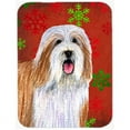 thumbnail image 2 of Caroline's Treasures LH9285LCB Bearded Collie Winter Snowflakes Holiday Glass Cutting Board Large, 12H x 16W, multicolor, 2 of 2